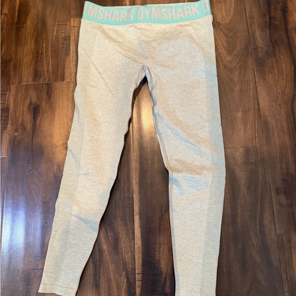 Gymshark women’s Light green Leggings with Mint Waistband